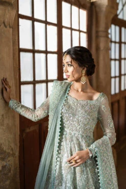 Pakistani Bridal Dress In Blue Lehenga And Frock Style 11 Pakistani Bridal Dress In Blue Lehenga And Frock Style -LuxPak Bridal Studio Store PremiumPakistaniBridalDressinBlueLehengaandFrockStyle