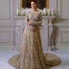 Premium Pakistani Bridal Dress In Long Tail Gown Style 2 Premium Pakistani Bridal Dress In Long Tail Gown Style -LuxPak Bridal Studio Store PremiumPakistaniBridalDressinLongTailGownStyle