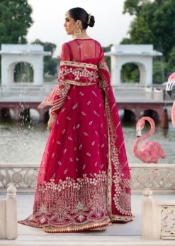 Pakistani Wedding Dress In Open Gown Lehenga Style -LuxPak Bridal Studio Store PremiumPakistaniWeddingDressinOpenGownLehengaStyle