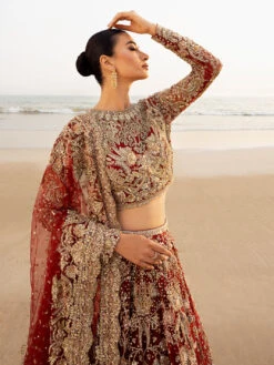 Red Lehenga Choli Pakistani Bridal Dress In Fremont -LuxPak Bridal Studio Store PremiumRedLehengaCholiPakistaniBridalDressinFremont