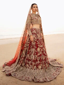 Red Lehenga Choli Pakistani Bridal Dress In Fremont