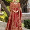Red Pakistani Bridal Dress In Open Kameez Lehenga Style 1 Red Pakistani Bridal Dress In Open Kameez Lehenga Style -LuxPak Bridal Studio Store RedPakistaniBridalDressinOpenKameezLehengaStyle