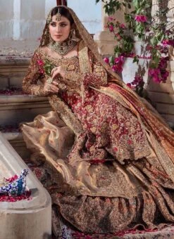 Embroiderd Red Bridal Lehenga Pakistani Bridal Dress 8 Embroiderd Red Bridal Lehenga Pakistani Bridal Dress -LuxPak Bridal Studio Store Red Bridal Lehenga Pakistani Bridal Dress