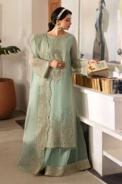 Royal Aqua Blue Elegantly Crafted Pakistani Wedding Dress Kameez Sharara -LuxPak Bridal Studio Store RoyalAquaBlueElegantlyCraftedPakistaniWeddingKameezSharara