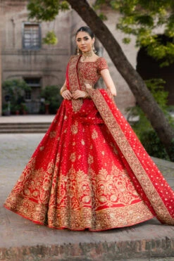 Bridal Wedding Dress In Choli Dupatta And Lehenga Style