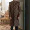 Royal Embellished Pakistani Groom Sherwani In Blue -LuxPak Bridal Studio Store RoyalEmbellishedPakistaniGroomSherwaniinBlue