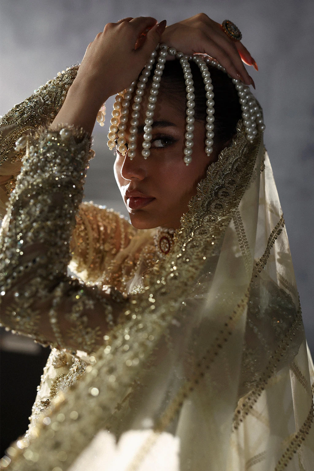 Pakistani Bridal Dress In Green Kameez Lehenga Style 6 Pakistani Bridal Dress In Green Kameez Lehenga Style - Image 4