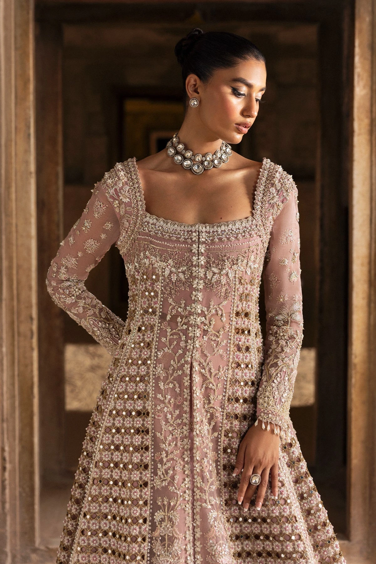 Royal Pakistani Bridal Dress In Wedding Pink Gown Style 4 Royal Pakistani Bridal Dress In Wedding Pink Gown Style - Image 2
