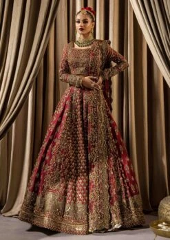 Pakistani Bridal Outfit In Wedding Lehenga Choli Style