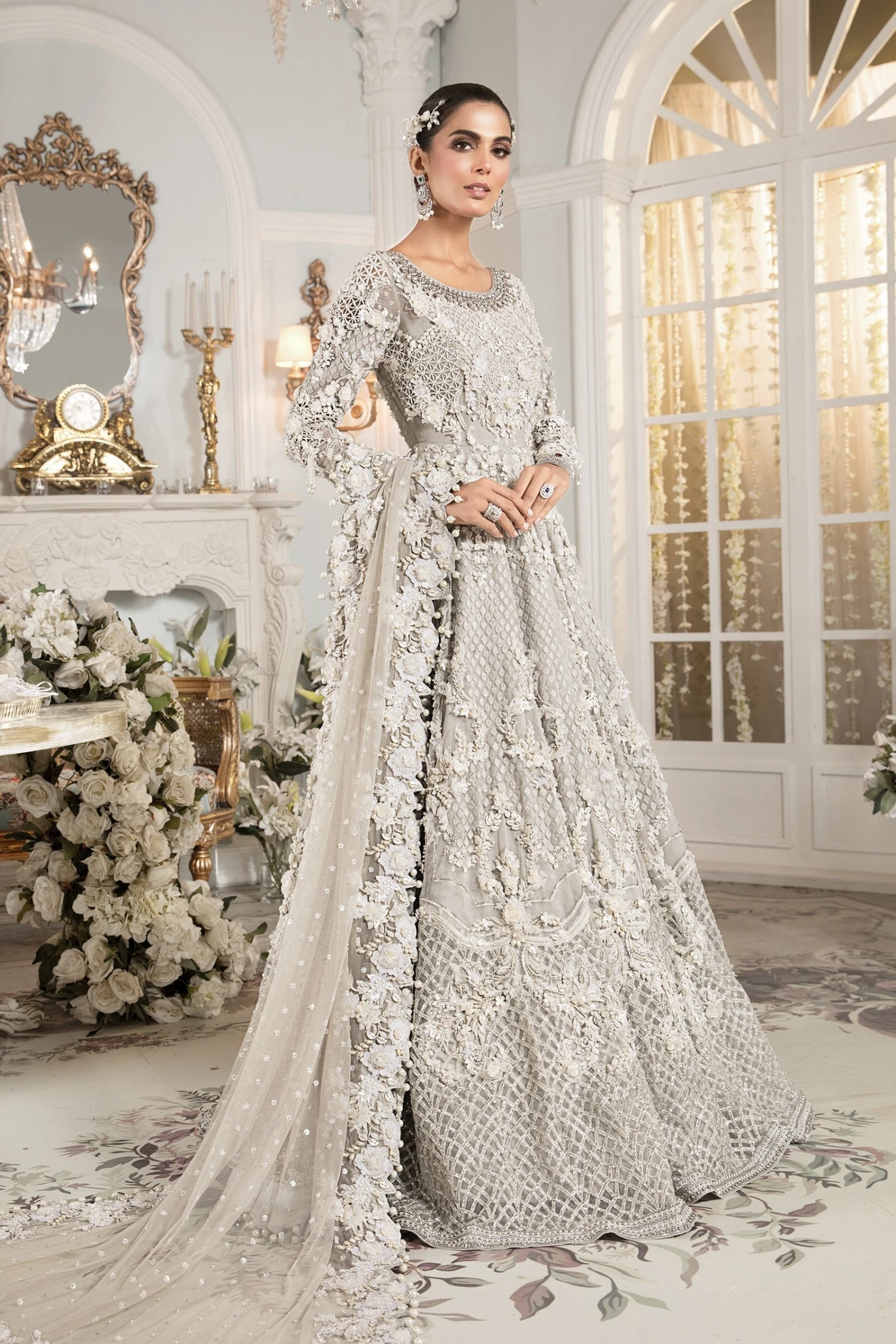 Royal Pakistani Maxi And Lehenga Bridal Dress #BS828 3 Royal Pakistani Maxi And Lehenga Bridal Dress #BS828