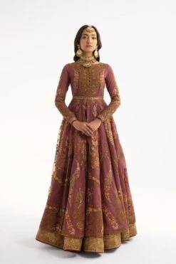 Pakistani Wedding Dress In Purple Anarkali Frock Style 11 Pakistani Wedding Dress In Purple Anarkali Frock Style -LuxPak Bridal Studio Store RoyalPakistaniWeddingDressinPurpleAnarkaliFrockStyle