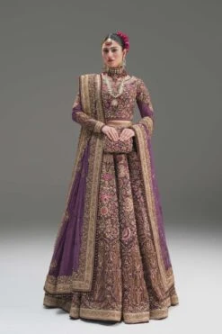 Pakistani Wedding Dress In Purple Lehenga Choli Style 12 Pakistani Wedding Dress In Purple Lehenga Choli Style -LuxPak Bridal Studio Store RoyalPakistaniWeddingDressinPurpleLehengaCholiStyle