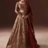 Royal Rusted Gold Embroidered Pakistani Bridal Lehenga Choli -LuxPak Bridal Studio Store Royal Rusted Gold Embroidered Pakistani Bridal Dress Lehenga choli