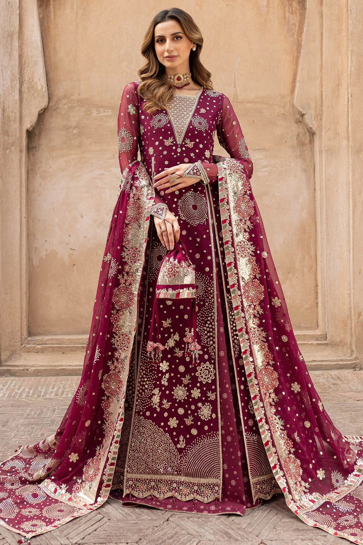Shocking Pink Embroidered Pakistani Wedding Dress Kameez Lehenga 3 Shocking Pink Embroidered Pakistani Wedding Dress Kameez Lehenga