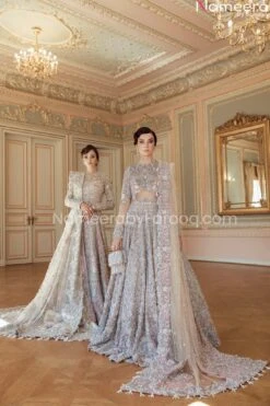 Silver Lehenga For Wedding Designer Bridal Dress #BN797