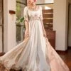 Traditional Ivory Pakistani Wedding Wear Pishwas Frock With Dupatta -LuxPak Bridal Studio Store TraditionalIvoryPakistaniWeddingWearPishwasFrockwithDupatta