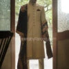 White Embroidered Jamawar Sherwani For Groom 2021 #GR32 -LuxPak Bridal Studio Store WhiteEmbroideryJamawarSherwaniforGroom2021 2