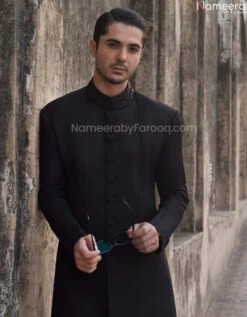 Premium Designer Black Sherwani For Wedding Wear #GN25 7 Premium Designer Black Sherwani For Wedding Wear #GN25 -LuxPak Bridal Studio Store mensherwani 6f428a53 46dc 4aaa 8d08 0a8ab949ca75