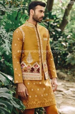 Mustard Waistcoat Kurta Designs For Men Sherwani #GN49 7 Mustard Waistcoat Kurta Designs For Men Sherwani #GN49 -LuxPak Bridal Studio Store menssherwani 7572485b e852 4ac5 9cc0 f824fb47e050