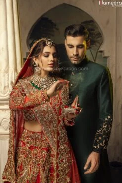 Embellished Pakistani Black Sherwani For Groom #GN28 -LuxPak Bridal Studio Store pakistanigroomsherwani