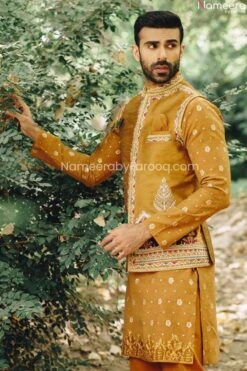 Mustard Waistcoat Kurta Designs For Men Sherwani #GN49 9 Mustard Waistcoat Kurta Designs For Men Sherwani #GN49 -LuxPak Bridal Studio Store sherwaniformen 11a63fbe 2a3a 4a56 9227 f35977c61eaf