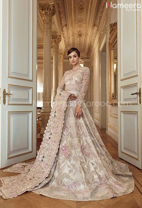 White Wedding Lehenga Bridal Pakistani Dress #BN792 3 White Wedding Lehenga Bridal Pakistani Dress #BN792